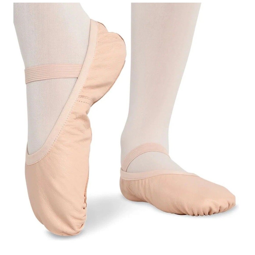 New Danz N Motion Sz 5M Adult Girls Leather Ballet Shoes Pink 113 Full Sole NIB